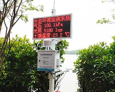 廣東深圳華僑城國家濕地公園自然生態(tài)環(huán)境監(jiān)測系統(tǒng)安裝完成